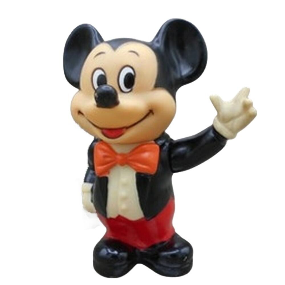 Vintage Mickey Mouse Coin Bank Hard Plastic Walt Disney Hong Kong MCM 1960s